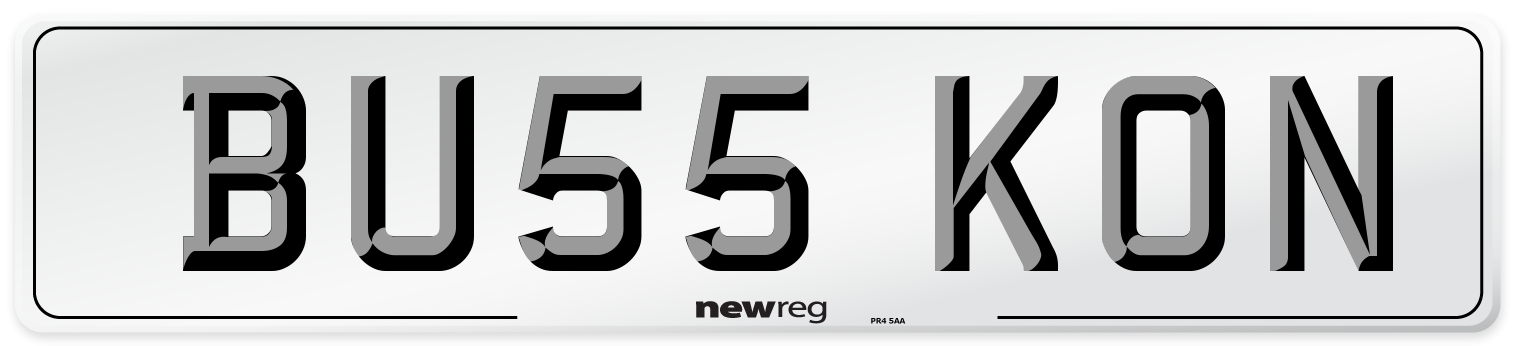 BU55 KON Number Plate from New Reg